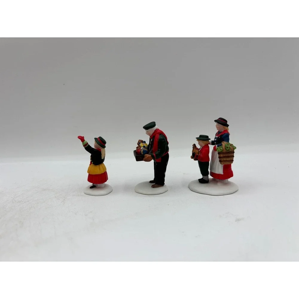Department 56 1990 Vintage Heritage Village The Toy Peddler Set of 3 5616-2